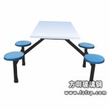 B010 圓凳四人整體玻璃鋼餐桌椅