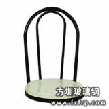 B083不銹鋼簡單靠背凳面　　玻璃鋼材質凳面