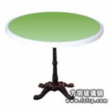 B104復古玻璃鋼臺面餐桌 圓形玻璃鋼單桌