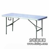 B122可折疊白色方桌單桌　　玻璃鋼白色方桌