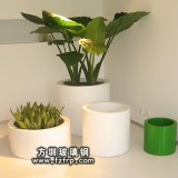 HP105圓形簡約風格室內玻璃鋼花盆