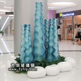 HP090玻璃鋼室內裝飾花瓶定做 步行街藝術花瓶價格