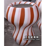 HP077玻璃鋼室內條紋藝術花瓶設計 線條曲線花瓶批發