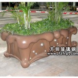 HP075玻璃鋼戶外藝術方形花盆 