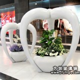 HP044藝術造型玻璃鋼花盆 步行街觀賞裝飾花盆圖片