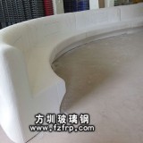 南寧漿果餐飲定做玻璃鋼帶沙發弧形裝飾墻