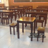東湖中學定做方圳實木餐桌椅