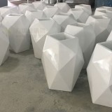 玻璃鋼菱形花器美化裝飾天津商業街