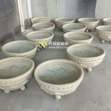 玻璃鋼仿砂巖花盆綠化廣東惠州別墅戶外環境