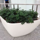 玻璃鋼三角形花盆美化河北廊坊市文化藝術中心
