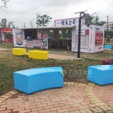 玻璃鋼藝術座椅提升中山小欖菊花園休憩環境景觀