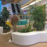 臺灣玻璃鋼m型花池坐凳