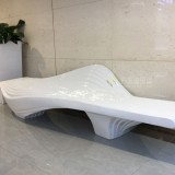玻璃鋼波浪形創意休閑椅海南商場公共區裝飾藝術
