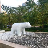 玻璃鋼園林景觀北極熊雕塑