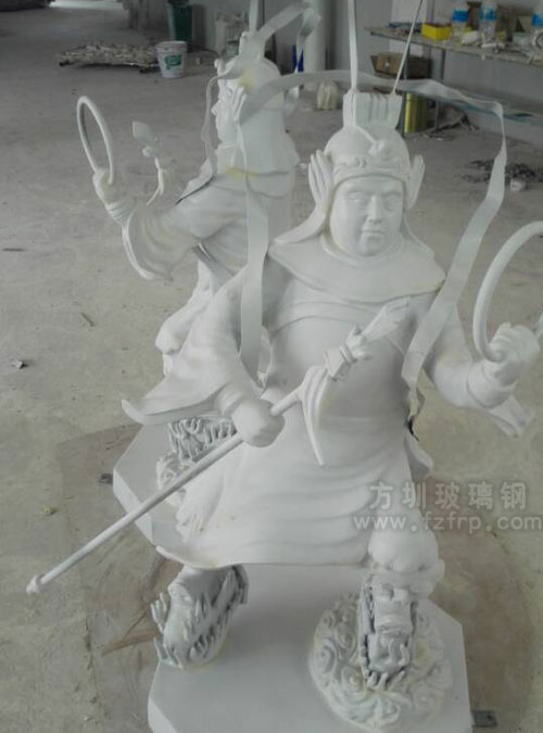 玻璃鋼哪吒雕塑工廠生產圖