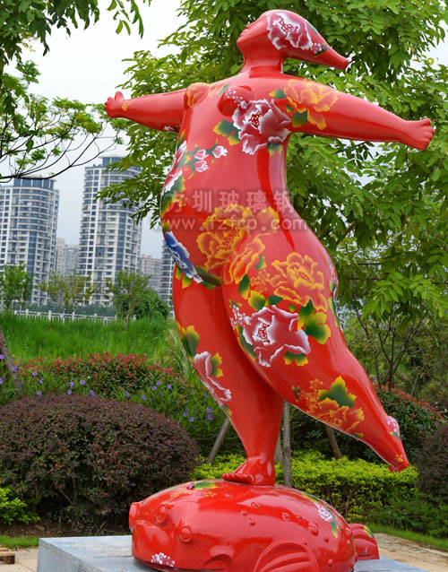 玻璃鋼肥女彩繪雕塑,其實也很美