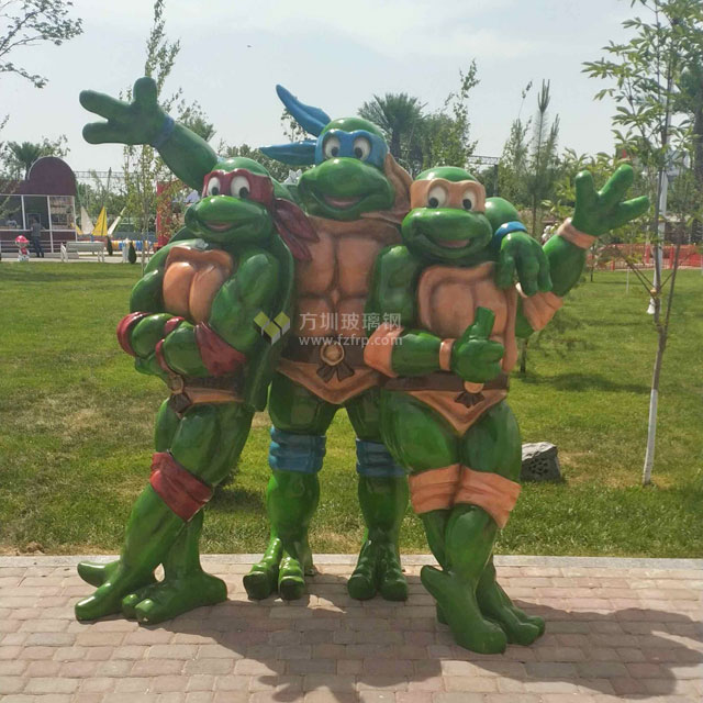 玻璃鋼卡通龜雕塑擺件增添海南景區卡通氛圍