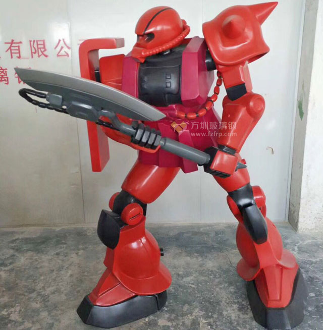 廣東動漫公司定制玻璃鋼機器人雕塑模型