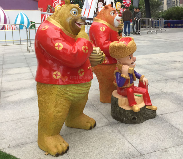 玻璃鋼仿真寫實類雕塑表面雕刻精致硅膠模制作