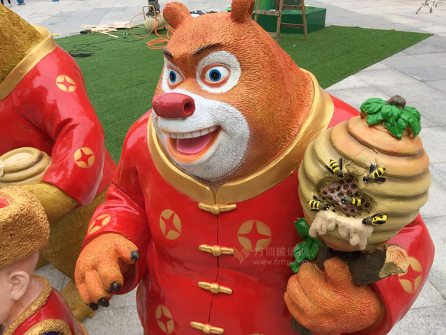玻璃鋼仿真寫實類雕塑表面雕刻精致硅膠模制作