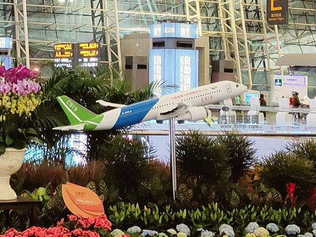 玻璃鋼飛機雕塑模型擺件