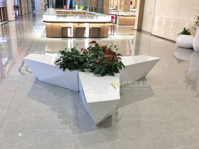 玻璃鋼三叉形藝術切面休閑坐凳
