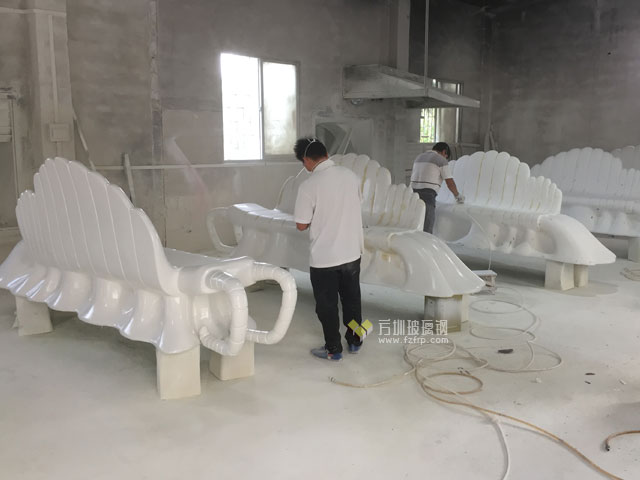 云南玉溪澄江博物館玻璃鋼古生物創意休閑椅