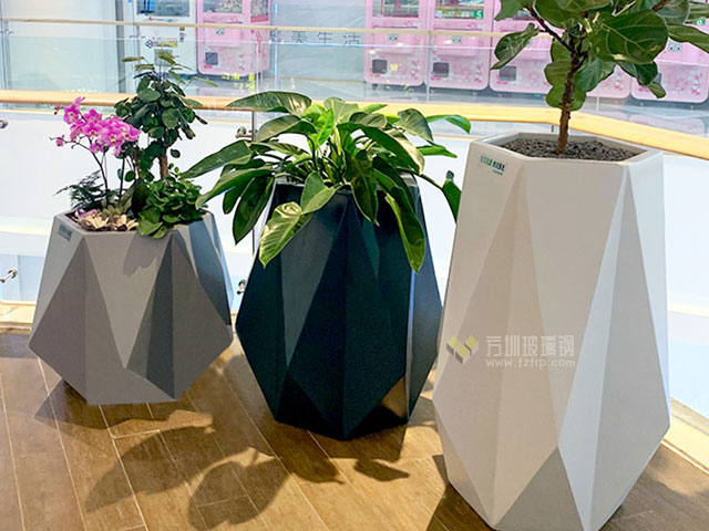 創意玻璃鋼折紙花盆組合