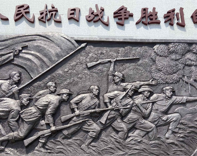玻璃鋼黨建文化浮雕墻紅軍長征黨史抗戰主題浮雕墻