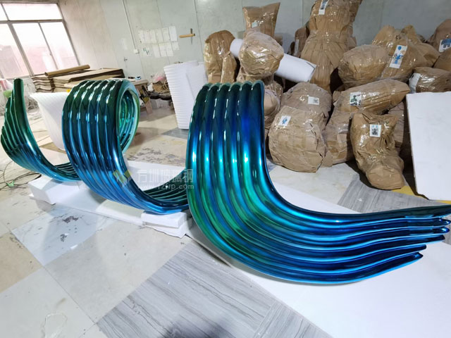 玻璃鋼藝術造型電鍍裝置大堂景觀裝飾創意大擺件