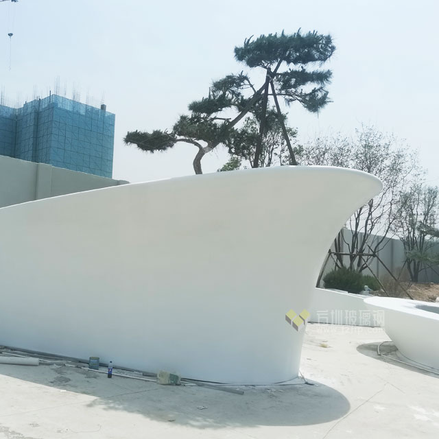 玻璃鋼異形墻定制裝飾山西樓盤園林景觀