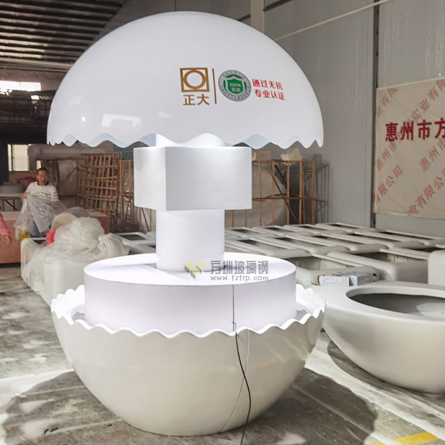 河南商超玻璃鋼雞蛋造型促銷展示臺