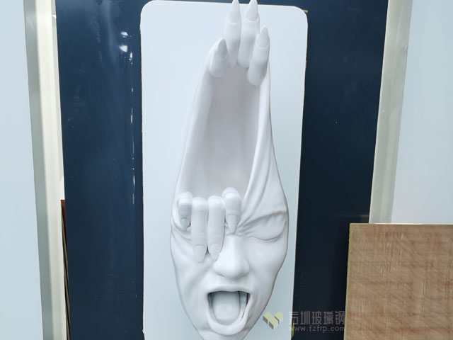 玻璃鋼人物頭像抽象雕塑裝飾深圳安全教育基地墻壁