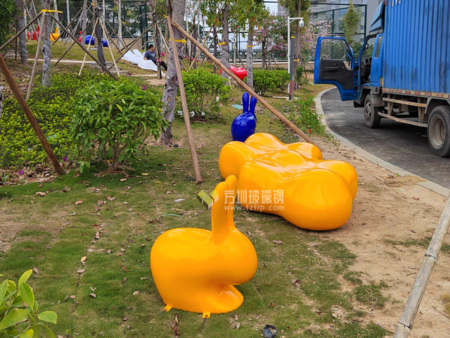 兒童友好型玻璃鋼座椅裝飾深圳龍岐灣公園主題景觀