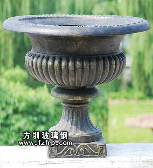 HP127玻璃鋼歐式仿銅花盆生產批發
