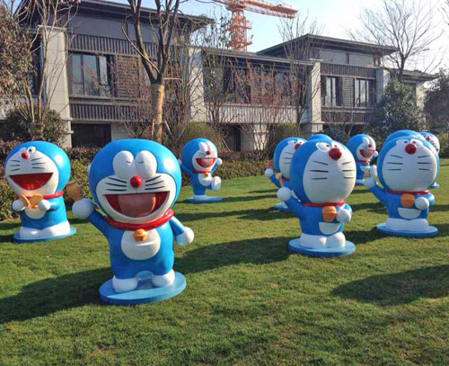 廣西玻璃鋼哆啦A夢動漫雕塑定制